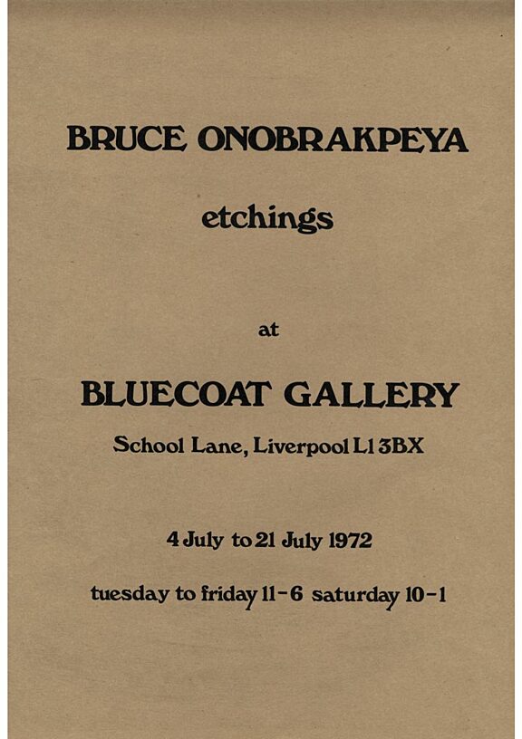 Poster for Bruce Onobrakpeya exhibition
